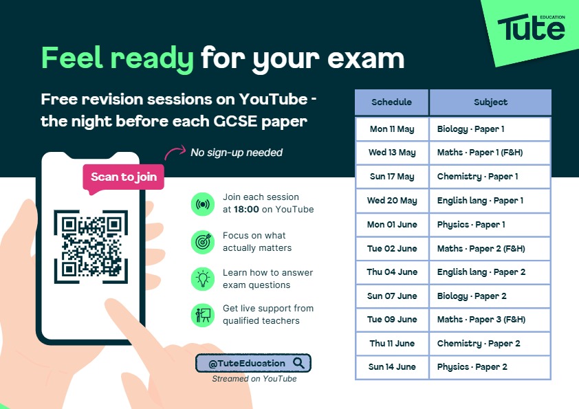 GCSE Revision Live 2026 – Free Revision Timetable